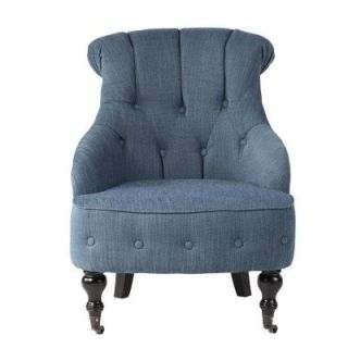 Home Decorators Collection Marley Peacock Linen Accent Chair 1600300280