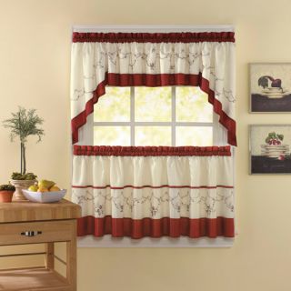 CHF & You Grace Tailored Tier Curtain Panel, Set of 2