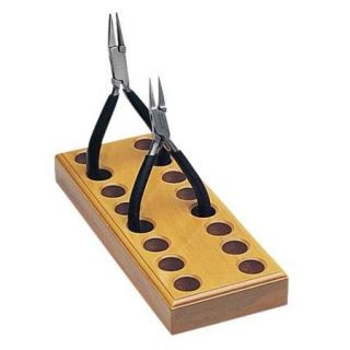 Wooden Plier Block Stand Tool Rack For Jewelers   Holds 8 Pliers