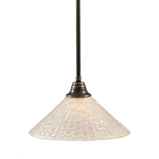 Brooster 16 in W Black Copper Pendant Light with Textured Shade