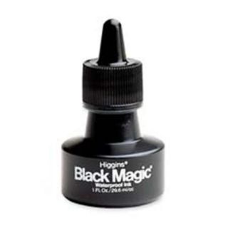 Higgins HIG44011 Black Magic Waterproof Drafting Ink  1 oz  Black