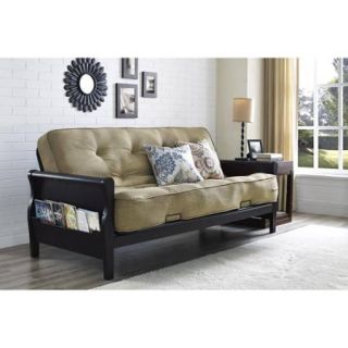 Better Homes and Gardens Wood Arm Futon with Coil Mattress