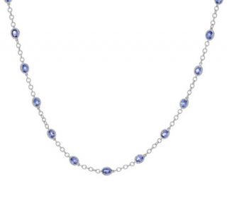 Tanzanite Sterling Silver 24 Station Necklace 7.00 cttw   J328845 —