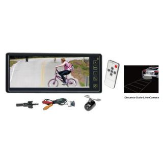 New Pyle Plcm8200 8.1" Mirror Monitor With Rearview License Plate Camera
