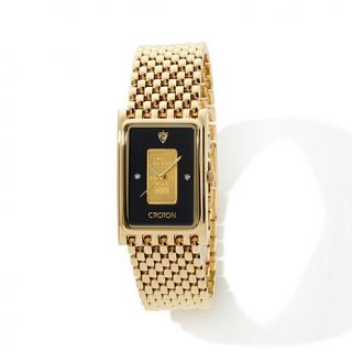 Croton Gold Ingot Panther Link Goldtone Bracelet Watch   7760975