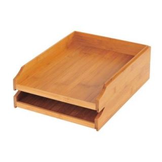 Buddy Products 2 Tier Bamboo Letter Tray BB 009