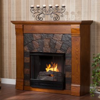 Upton Home Stonegate Antique Oak Gel Fireplace   13187967  