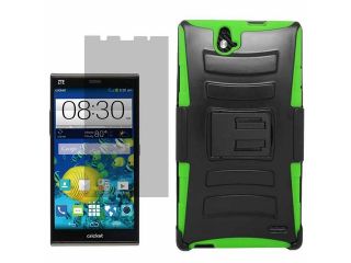 Armor Shell Holster Clip Combo Case For Cricket ZTE Grand X Max Z787 LCD Guard
