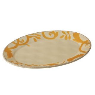 Rachael Ray Dinnerware Gold Scroll 10 inch Round Serving Bowl
