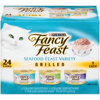 Purina Fancy Feast Grilled Seafood Feast Variety Cat Food 24 3 oz. Cans
