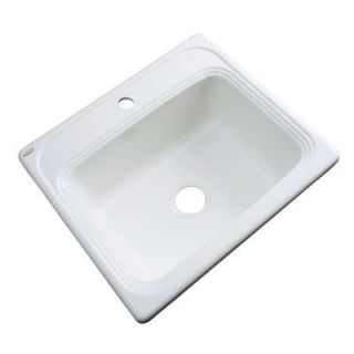 Thermocast Wellington Drop in Acrylic 25x22x9 in. 1 Hole Single Bowl Kitchen Sink in White 28100