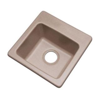 Mont Blanc Westminster Drop In Composite Granite 16 in. 0 Hole Single Bowl Bar Sink in Desert Sand 17015Q