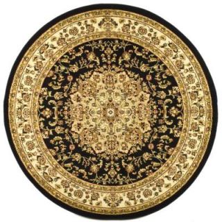 Safavieh Lyndhurst Black/Ivory 5 ft. 3 in. x 5 ft. 3 in. Round Area Rug LNH222A 5R