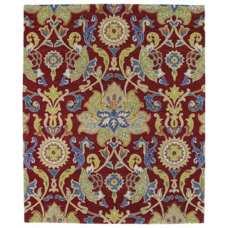 Hand tufted Anabelle Red Floral Wool Rug (5 x 79)  