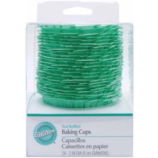 Wilton Ruffle Standard Baking Cup Liner, Teal 24 ct. 415 1390