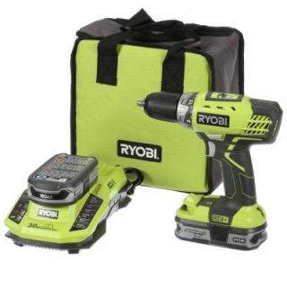 Ryobi ONE+ 18 Volt Lithium+ 1/2 in. Cordless Compact Drill/Driver Kit P818