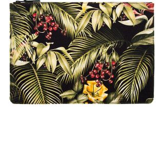 Ami Black & Green Floral Document Case
