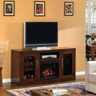 Chimney Free 67 in. Triple Function Media Console Electric Fireplace in Empire Cherry 23TF2322 C232
