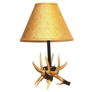 Faux Antler Table Lamp with Brown Burlap Shade  ™ Shopping