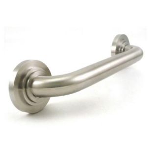 WingIts Platinum Designer Series 16 in. x 1.25 in. Grab Bar Halo in Satin Stainless Steel (19 in. Overall Length) WPGB5SN16HAL