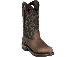 John Deere Work Boots Mens Steel Toe Cowboy 10 M Cheyenne Black JD5322
