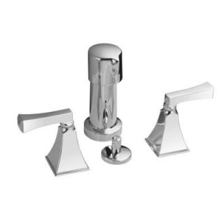 KOHLER Memoirs 2 Handle Bidet Faucet in Polished Chrome with Stately Design and Deco Lever Handles K 470 4V CP