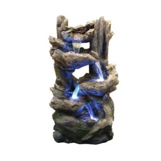 Alpine Flowing Fountain with LED Light WIN794
