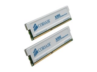 CORSAIR XMS 2GB (2 x 1GB) 184 Pin DDR SDRAM DDR 400 (PC 3200) Dual Channel Kit Desktop Memory Model TWINX2048 3200C2PT