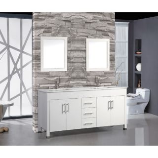 Monaco 63 Double Sink Bathroom Vanity Set with Mirror by MTDVanities