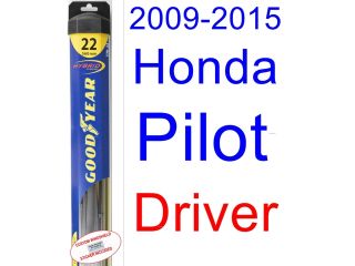 2009 2015 Honda Pilot Wiper Blade (Passenger) (Goodyear Wiper Blades Hybrid) (2010,2011,2012,2013,2014)