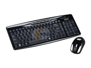 Pixxo KA 9E9E Black 6 Function Keys RF Wireless Slim Keyboard