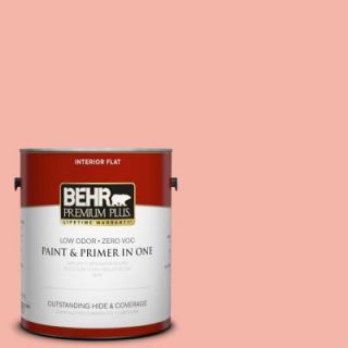 BEHR Premium Plus 1 gal. #P180 3 Pink Mimosa Flat Interior Paint 140001