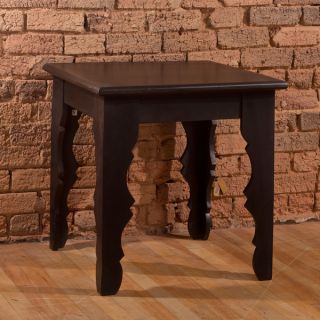 Keegan Distressed Black End Table