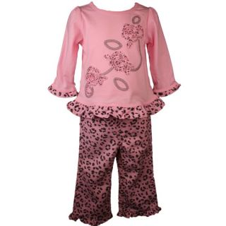 BT Kids Pink Leopard Print Pant Set  ™ Shopping   Big