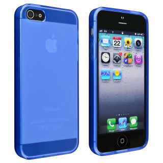 This item BasAcc Frost Clear Dark Blue TPU Case for Apple iPhone 5