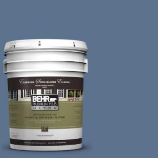 BEHR Premium Plus Ultra 5 gal. #PPU14 1 Arrowhead Lake Semi Gloss Enamel Exterior Paint 585305