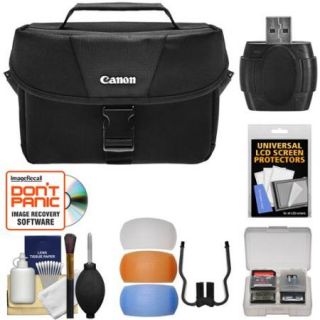 Canon 100ES Digital SLR Camera Case with Flash Diffusers Kit for EOS Rebel T5, T5i, T6i, T6s, SL1 & Lenses