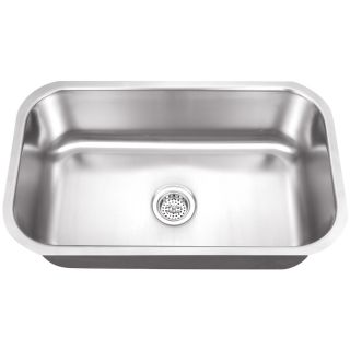 Superior Sinks 18 in x 30 in Satin Brush Stainless Steel Single Basin Undermount Residential Kitchen Sink