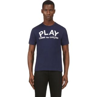 Comme des Garçons Play Navy Play Logo T Shirt
