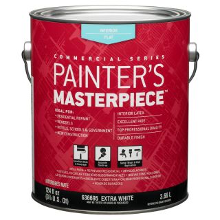 Painters Masterpiece White Flat Latex Interior Paint (Actual Net Contents 124 fl oz)