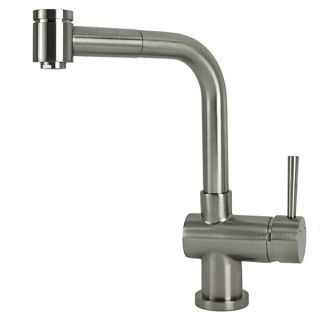 Modern Industrial Brushed Nickel Kitchen Pull Out Faucet   15584067