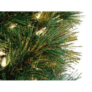 Tattinger Long Needle Pine Artificial Christmas Wreath with Lights by
