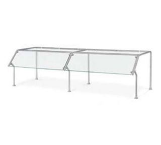 Vollrath CB98651 Breath Guard with Top Shelf for 3 Well Single Sided Buffet   Glass/Stainless