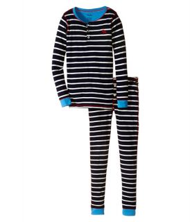 Hatley Kids Stripe Henley Pj Set Toddler Little Kids Big Kids Navy