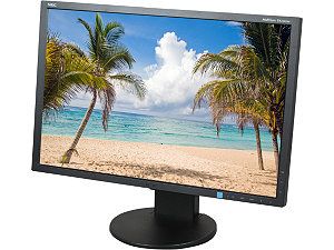 NEC Display MultiSync EA244WMi BK Black 24” Widescreen IPS Panel, LED Backlight LCD Monitor 5ms 350cd/m2, DisplayPort, USB hub, Height Adjust, Pivot, Tilt & Swivel, Speakers,