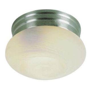 Bel Air Lighting Stewart 1 Light Brushed Nickel Incandescent Ceiling Flushmount 3619 BN