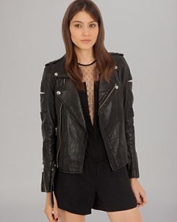 Maje Jacket   Slashed Leather Biker