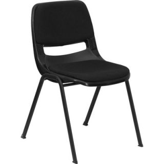 Flash Furniture Hercules Series Ergonomic Shell Stack Chair in Black