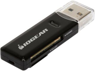 IOGEAR GFR305SD USB 3.0 Compact USB 3.0 SDXC/MicroSDXC Card Reader/Writer