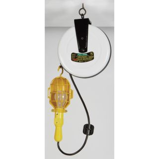 US Wire Retractable Cord Reel — 35ft., 18/3 Cord, Model# 49997  Cord Reel Lights